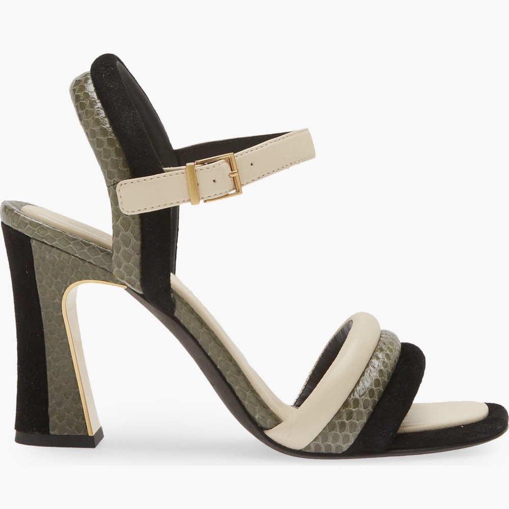 Tory Burch python and gold size 7 heels